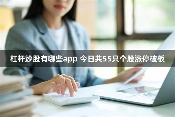 杠杆炒股有哪些app 今日共55只个股涨停破板