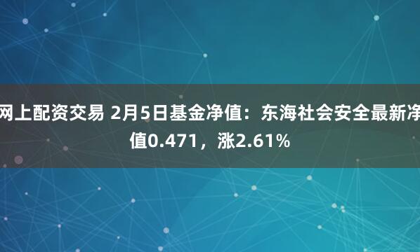 网上配资交易 2月5日基金净值：东海社会安全最新净值0.471，涨2.61%