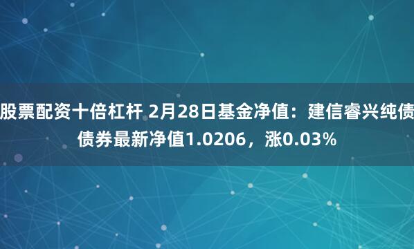 股票配资十倍杠杆 2月28日基金净值：建信睿兴纯债债券最新净值1.0206，涨0.03%